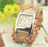 Watches & Clocks Wristwatches Female models fashion woven sq