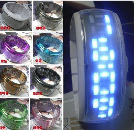 NEW Fashion Digital Women Men Wrist Watch Watch LED Bangle W