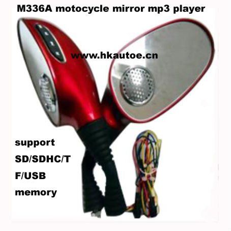 Electric Motorcycle Bike Rear view Mirror MP3 FM Radio Speak